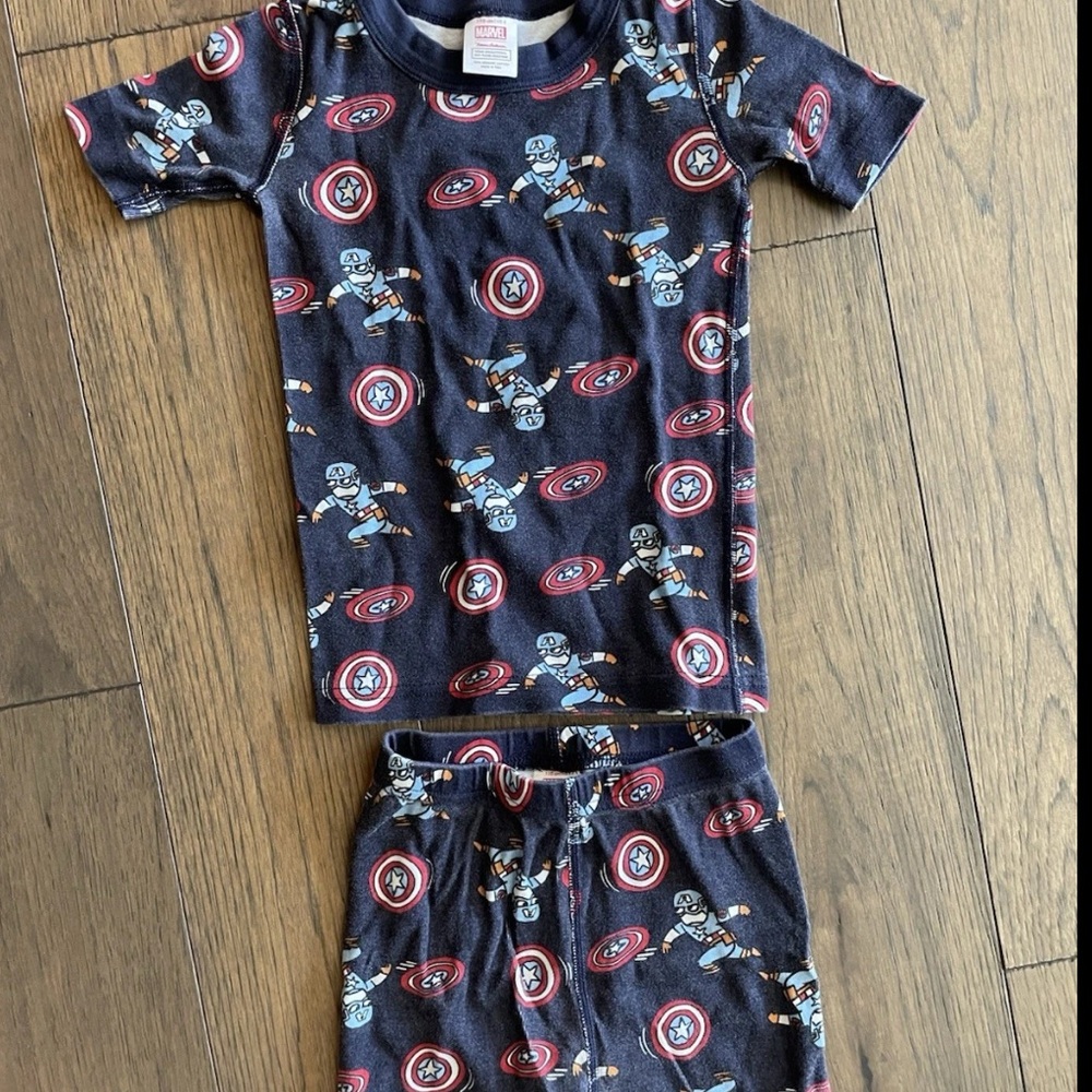 Hanna Andersson Marvel Short John Pajama Organic Cotton Sz 5 110cm